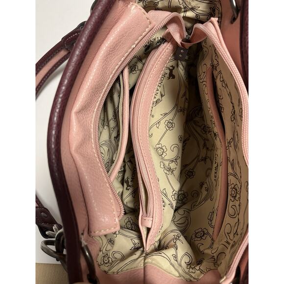 Montana West Designer Leather Studded Purse Native American‎ Chief Very Clean - Picture 4 of 9